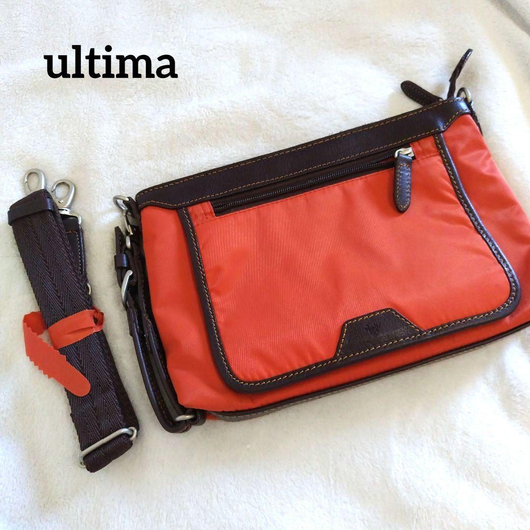 ultima varietas ウルティマヴァリエタス ショルダーバッグ ナイロン オレンジ 2way メンズ レディース 斜め掛け 肩掛け拍卖