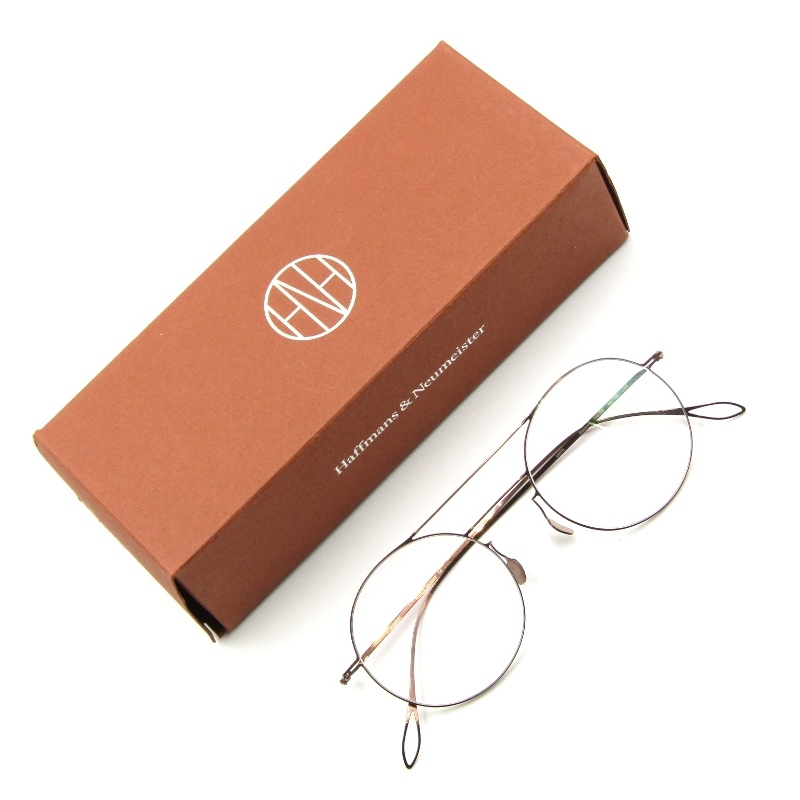 未使用 Haffmans&Neumeister ハフマンスアンドノイマイスター メガネフレーム shadow ドイツ製 シャドウ ラウンド 029 bronze 65008274拍卖