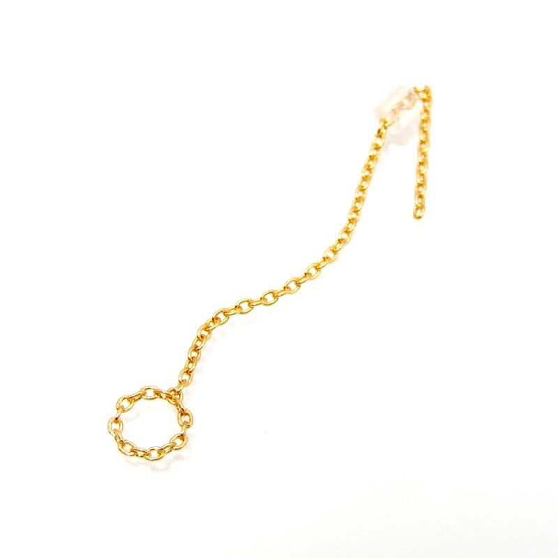 美品 SHIHARA シハラ ピアス Chain Pierces 05 K18YG チェーンピアス イエローゴールド レディース 片耳用 28010536拍卖