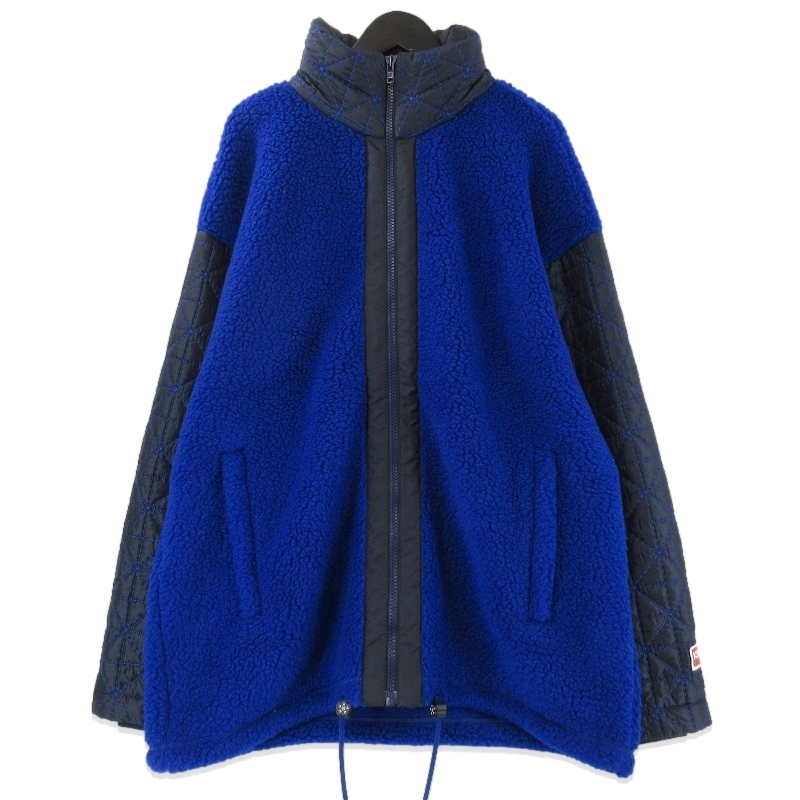 美品 KENZO ケンゾー ボアジャケット FD65SW0574PB Fleece Bomber Jacket キルティング ブルー M 71013222拍卖