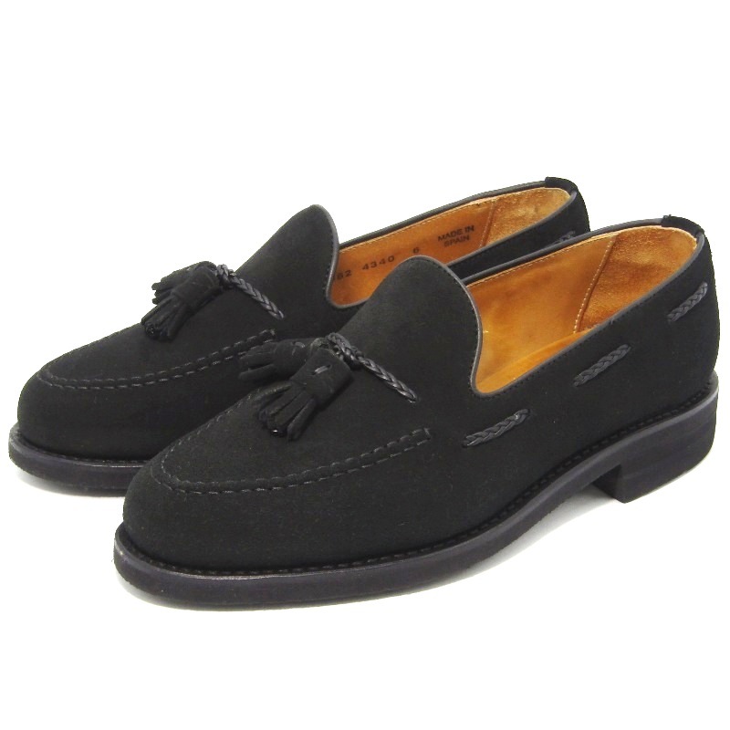 美品 Berwick1707 バーウィック UK6 タッセルローファー 4340 SBML スエード ビブラム ムーンライトソール SUPERBUCK ブラック 35004693拍卖