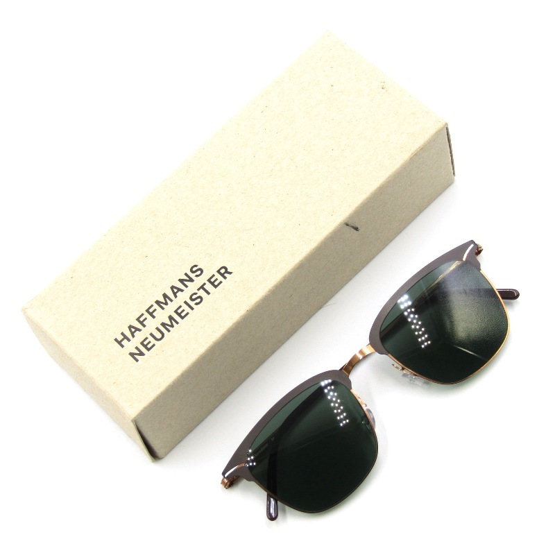 未使用 Haffmans&Neumeister ハフマンスアンドノイマイスター サングラス continental ドイツ製 005 ローズゴールド/ブラウン 65008432拍卖