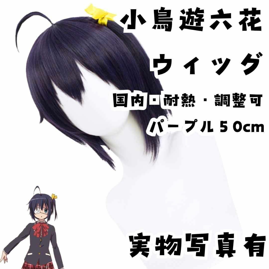 小鳥遊六花 ウィッグ国内・耐熱・調整可パープル 国内50cm【残3限定】拍卖