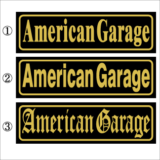 英語 Garage ステッカー  10センチ 黒・金 6枚組拍卖