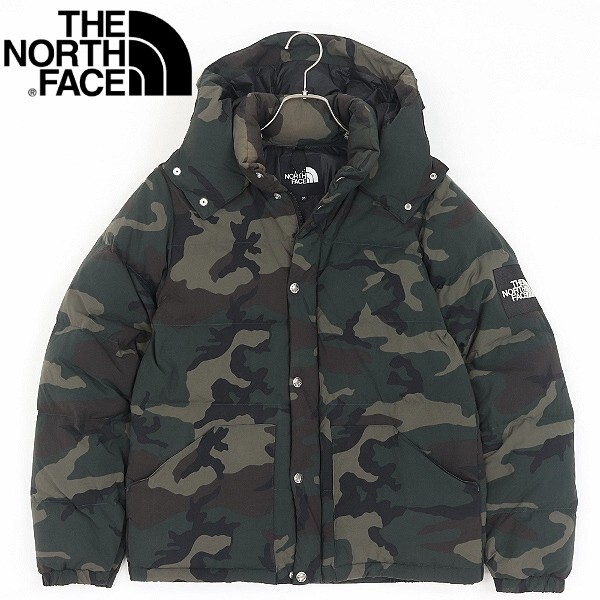 【HA6】◆THE NORTH FACE ノースフェイス Novelty CAMP Sierra Short ノベルティーキャンプ シェラ ショート カモフラ ダウン ジャケット M拍卖