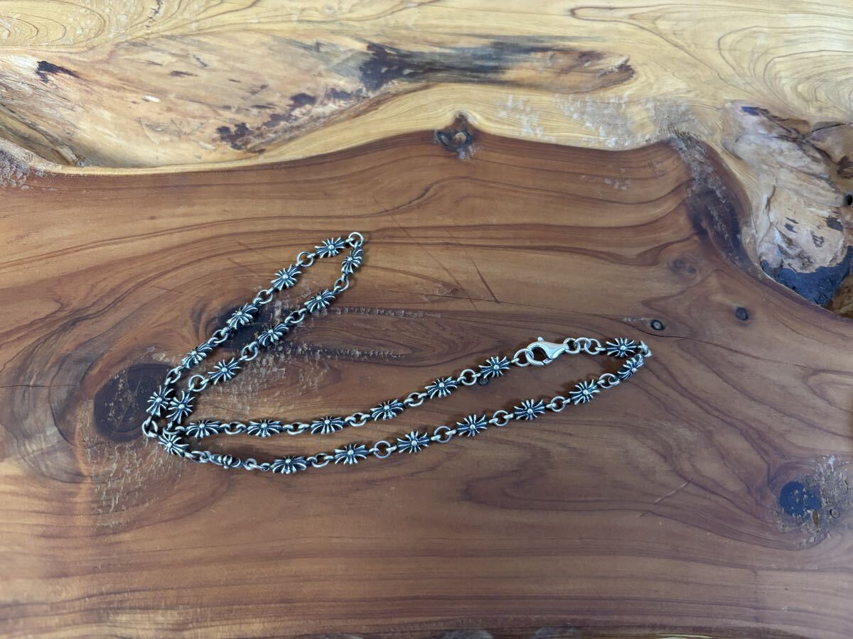 【45センチ】シルバー925 デザインチェーン 6.0ミリ幅 チェーン ブレスレット拍卖
