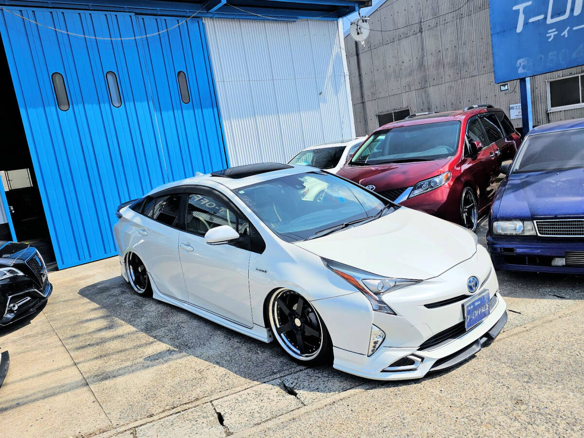 50プリウス事故無実走行3.9万K車検令和9.3月 フルエアロサンルーフボルドハイスピードエアサス公認ワークアルミマフラー4本出し仕様!拍卖