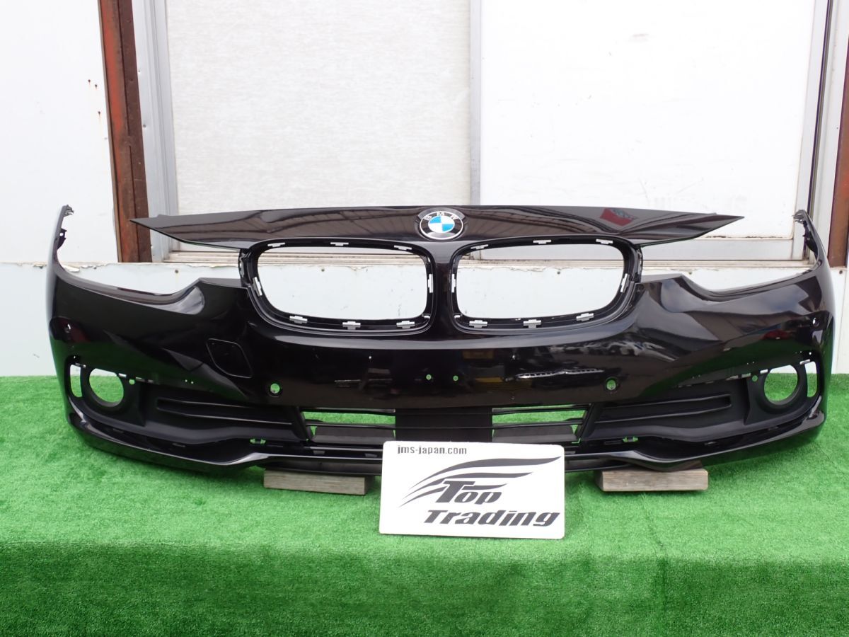 L5941vc BMW純正 3シリーズ F30/F31 後期 LCI PCD穴あり フロントバンパー グリル付 7386283 ブラックサファイア/475拍卖