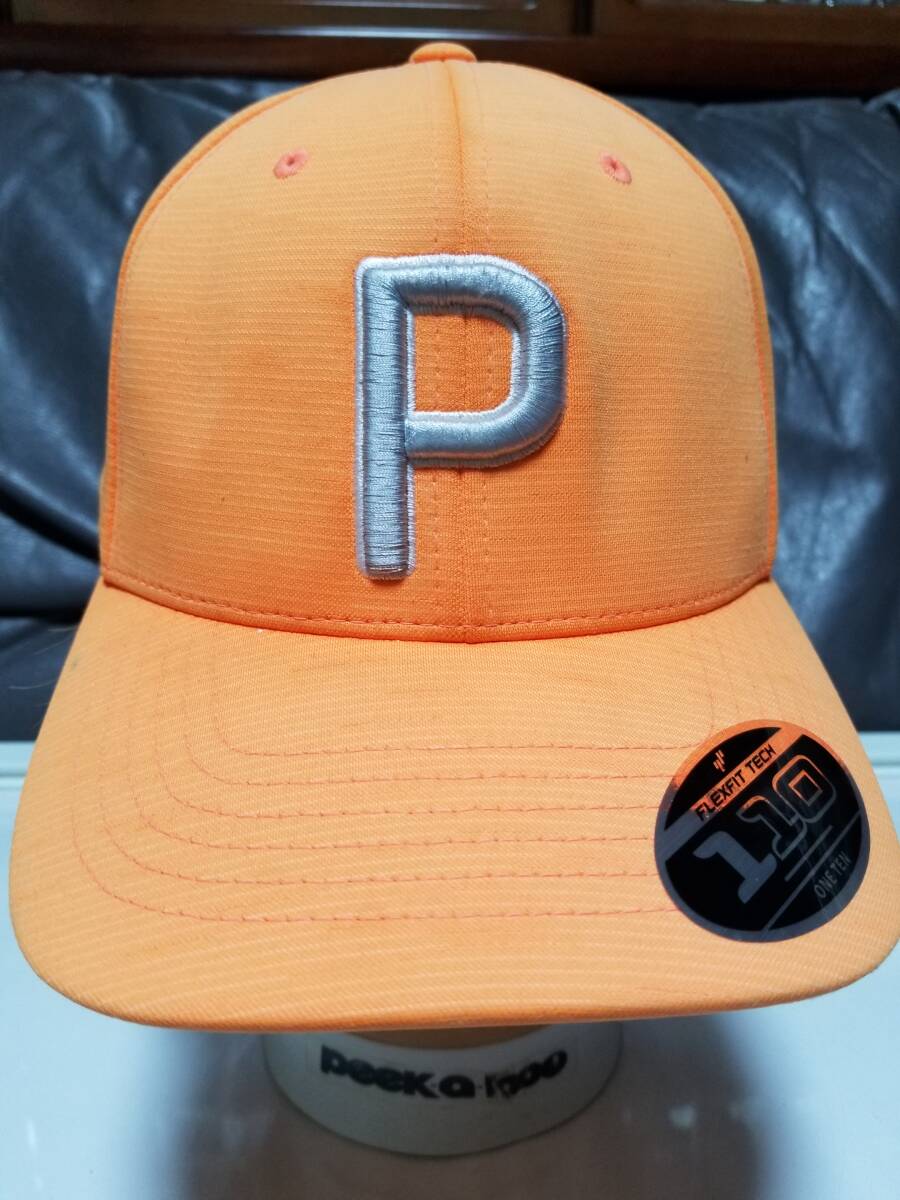 美品 PUMA 110 tour exclsive  ゴルフキャップ オレンジ 拍卖