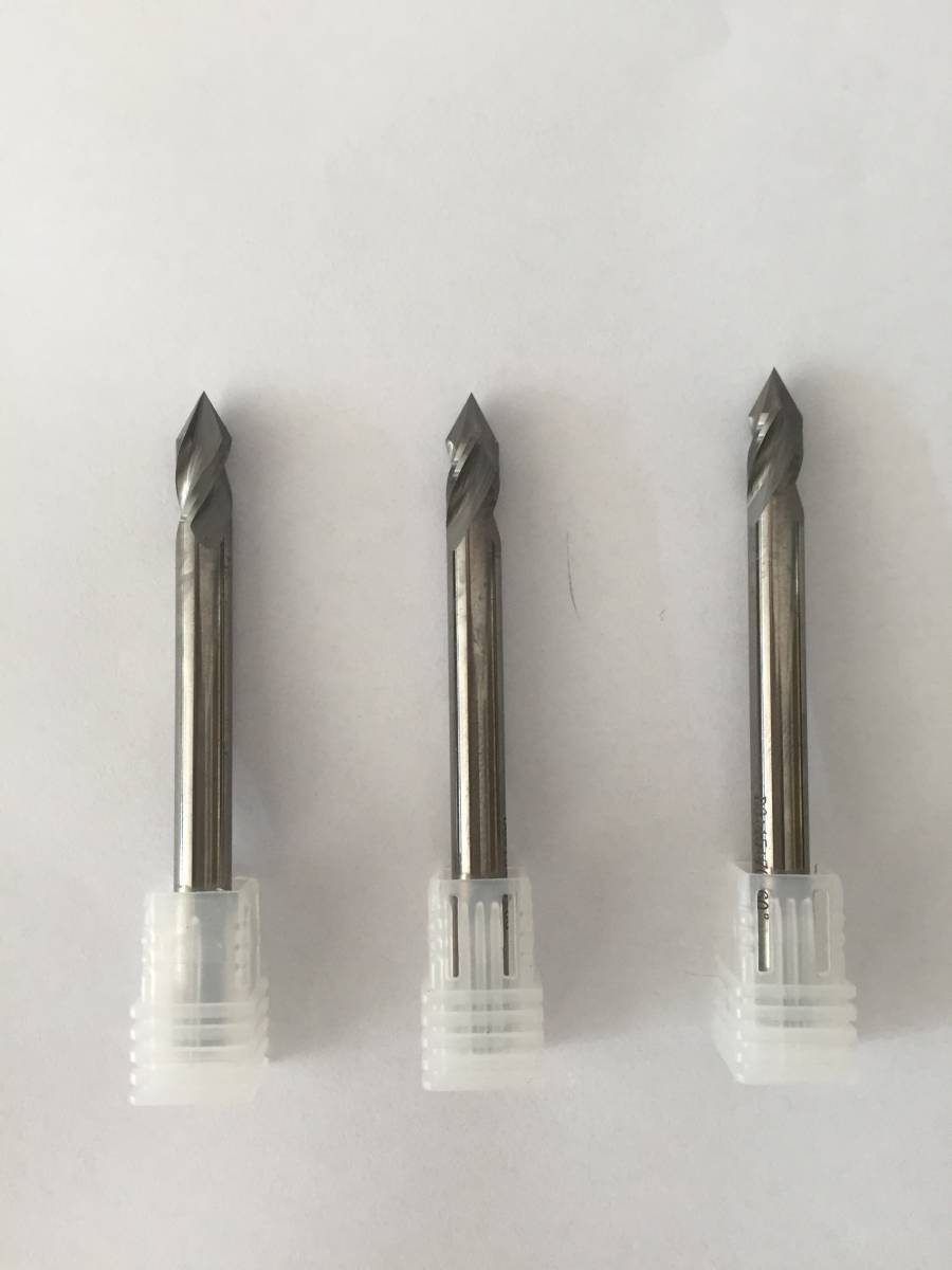 新品 RG 3枚刃 φ6 超硬 マルチ エンドミル 60° これ1本でV溝、面取り、センター揉み、側面加工がOK 。拍卖