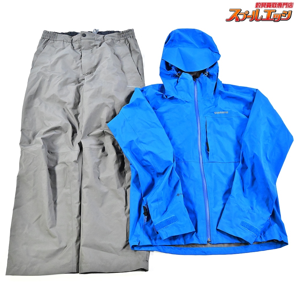 ★☆【シマノ】 ゴアテックス ベーシックレインスーツ RA-017U ブルー サイズアジアL セットアップ SHIMANO GORE-TEX K_100★☆e07886拍卖