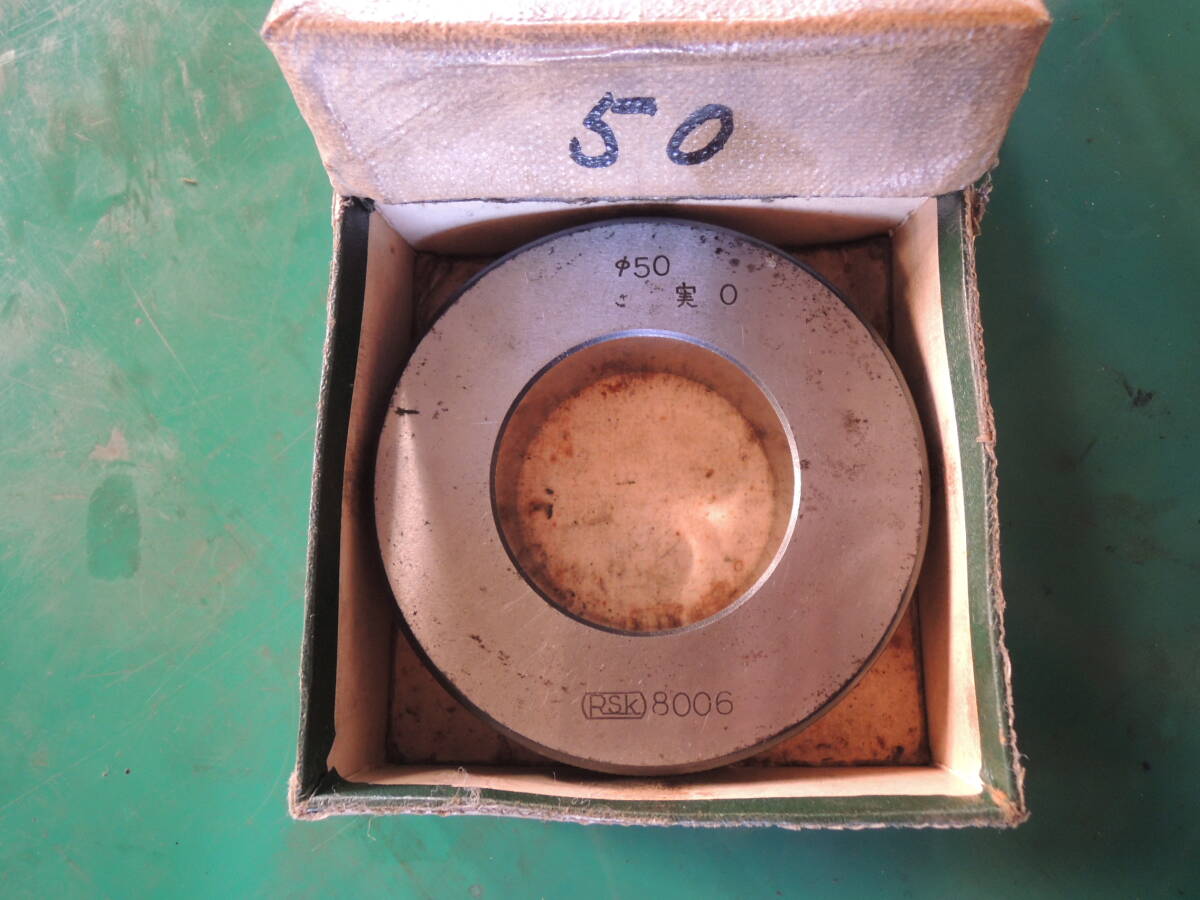 理研測範 RSK リングゲージ 呼50 実±0 基準器 ゲージ 測定器 中古 工具 #769拍卖