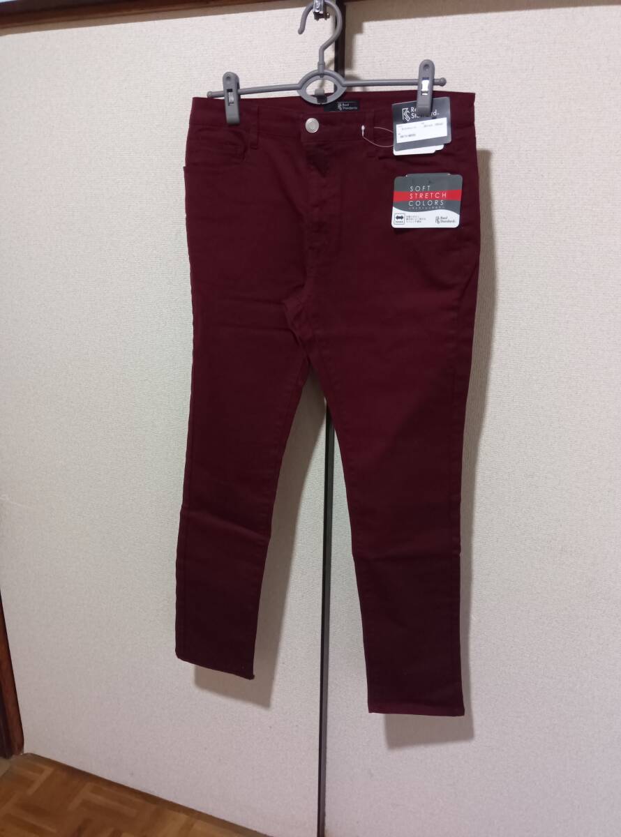 W34(86cm)★Real Standard/リアルスタンダード◆スキニーパンツ◆ワインレッド 未使用 拍卖