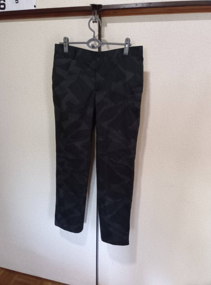 W34◆NIKE GOLF/ ナイキゴルフ◆ゴルフパンツ スラックス◆黒 柄■used●送料185●拍卖