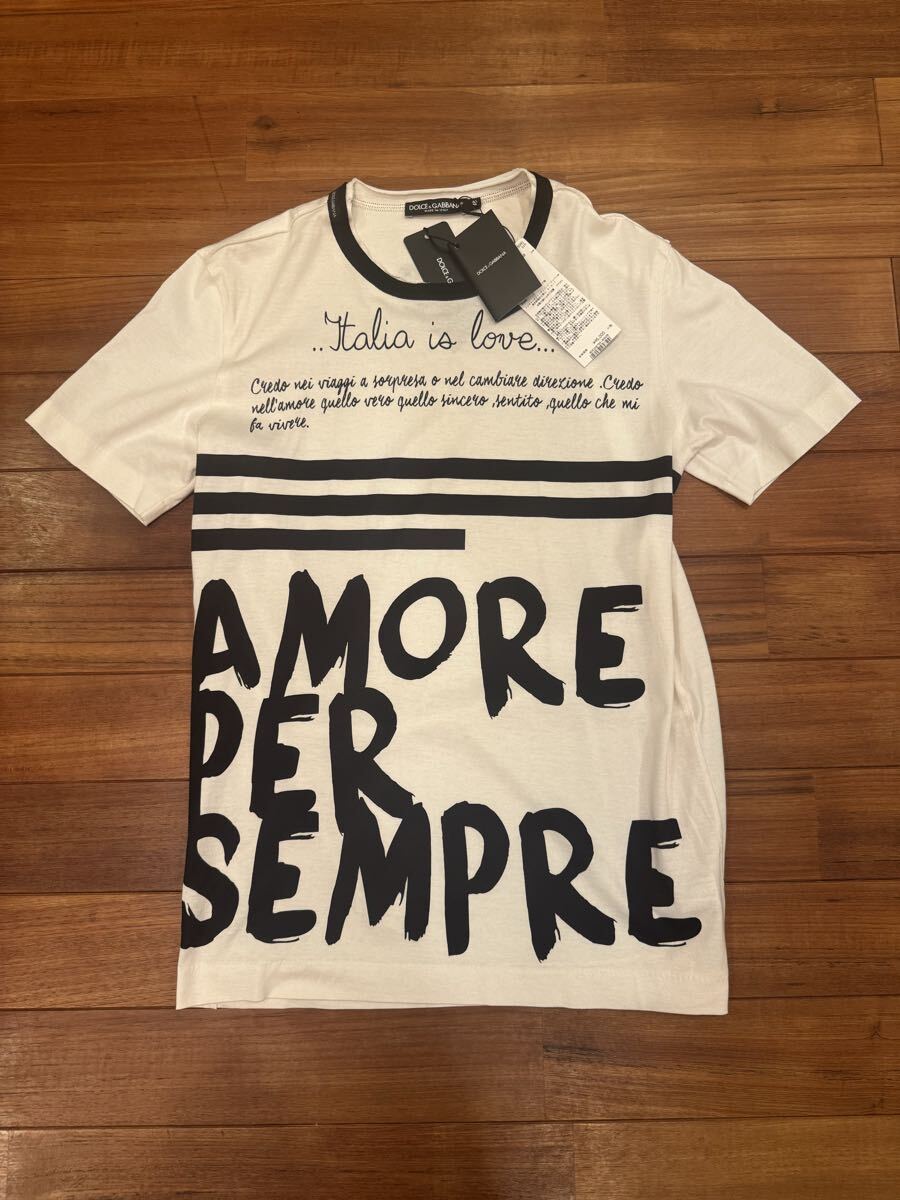 DOLCE&GABBANA ドルチェ&ガッバーナ 半袖 Tシャツ 新品タグ付 定価50400円拍卖