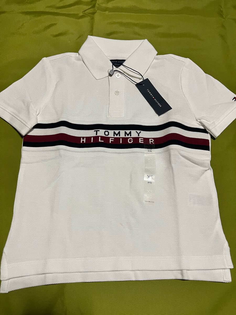 日本未入荷 新品タグ付 トミーヒルフィガー 半袖ポロシャツ 白 サイズXS拍卖