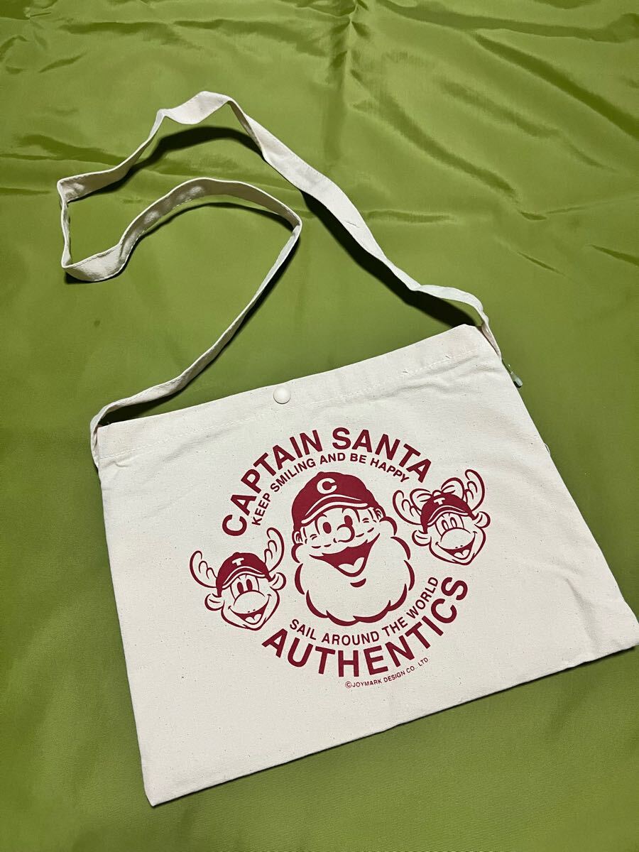 即決★新品 キャプテンサンタ キャプテン地のサコッシュ メッセンジャーバック 白×赤拍卖