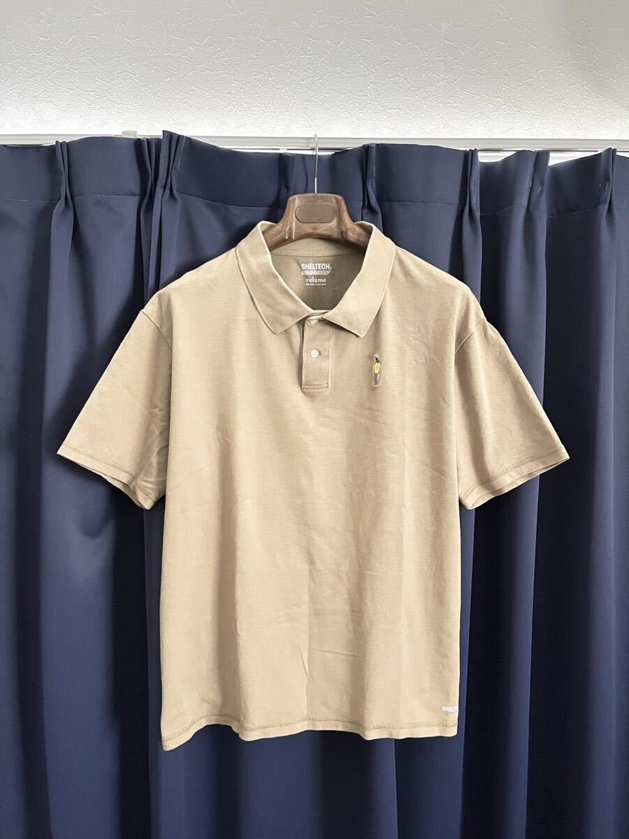 ☆ JOURNAL STANDARD relume SHELTECH BIG POLOジャーナルスタンダードレリューム☆ワンポイントポロシャツL拍卖