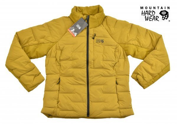 送料無料1★Mountain Hardwear★マウンテンハードウェア StretchDown High-Hip ジャケット size:L オリーブ ゴールド ※女性用拍卖