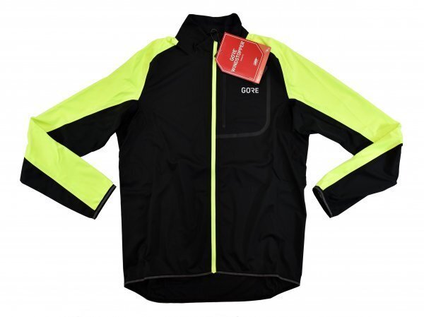 GORE★ゴア C3 GORE Windstopper ジャケット size:L ブラック/ネオンイエロー拍卖