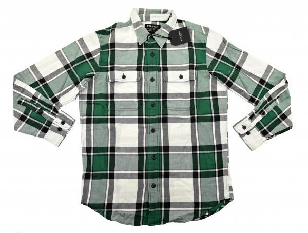 Filson★フィルソン Scout 長袖シャツ size:S ホワイト/グリーン/ブラック拍卖