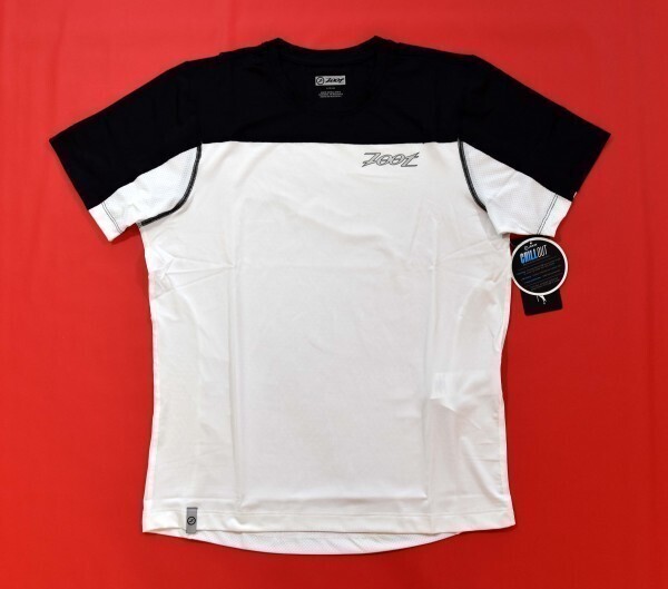 送料無料4★Zoot Sports★ズート CHILL OUT ラン シャツ size:S 黒/白拍卖