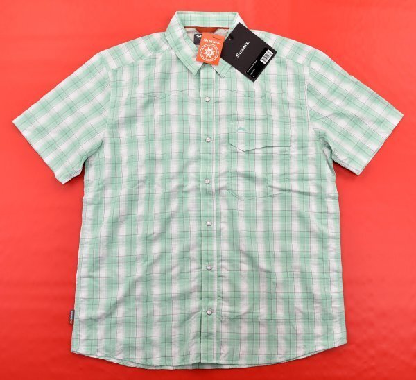 送料無料4★Simms★シムス Big Sky 半袖シャツ size:M ジュレップ プレイド拍卖
