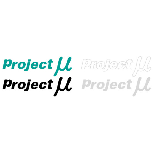 【Projectμ】 ORIGINAL STICKER オリジナルステッカー Projectμ ヌキ文字ステッカー SW-01 White 30×100拍卖