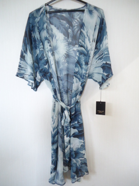 【KCM】jhk-77■アウトレット未使用品■【コーラルヴェール】 レディース水着 カバーアップ ロング パレオ グレー系拍卖