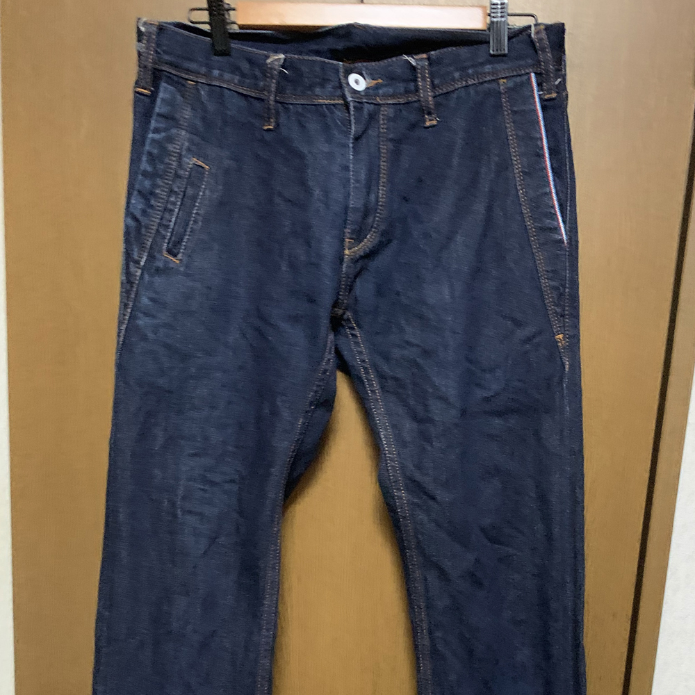 L位(L84㎝)【MORGAN HOMME|デニム】モルガン オム インディゴ 耳デザイン パンツ M~L拍卖