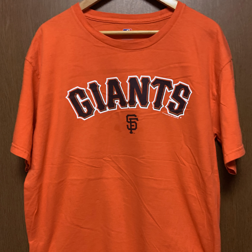 L【MLB SF GIANTS|半袖Tシャツ】サンフランシスコ・ジャイアンツ メジャーリーグ オレンジ ホンジュラス製拍卖