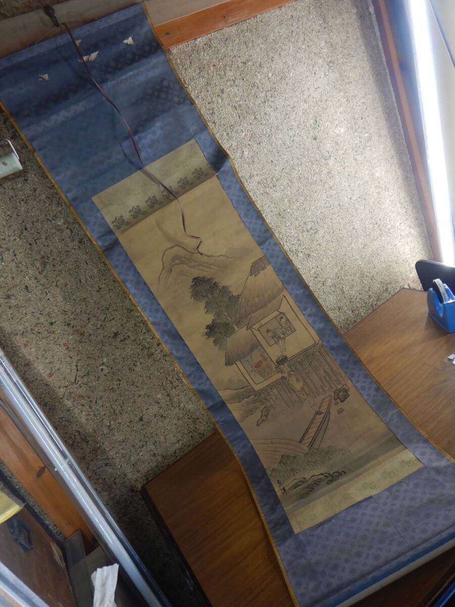 掛け軸 080802 仙台東洋漁夫之図 日本 拍卖