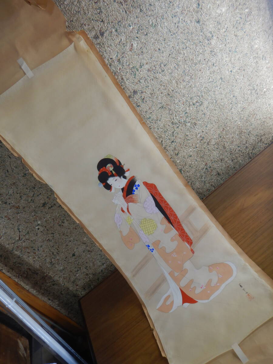 掛け軸 080803 美泉 舞妓美人 才16号 日本 着物 拍卖