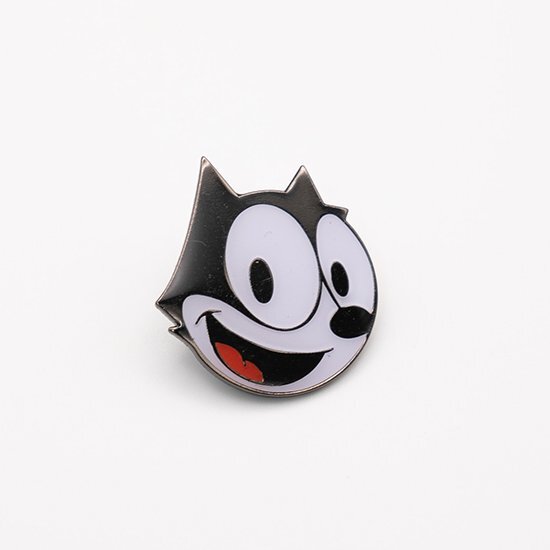 【ピンバッジ】フィリックス FELIX THE CAT 猫 デニム・革ジャン・ジーンズに相性抜群!古着・洋服のリメイクに!ピンズ拍卖