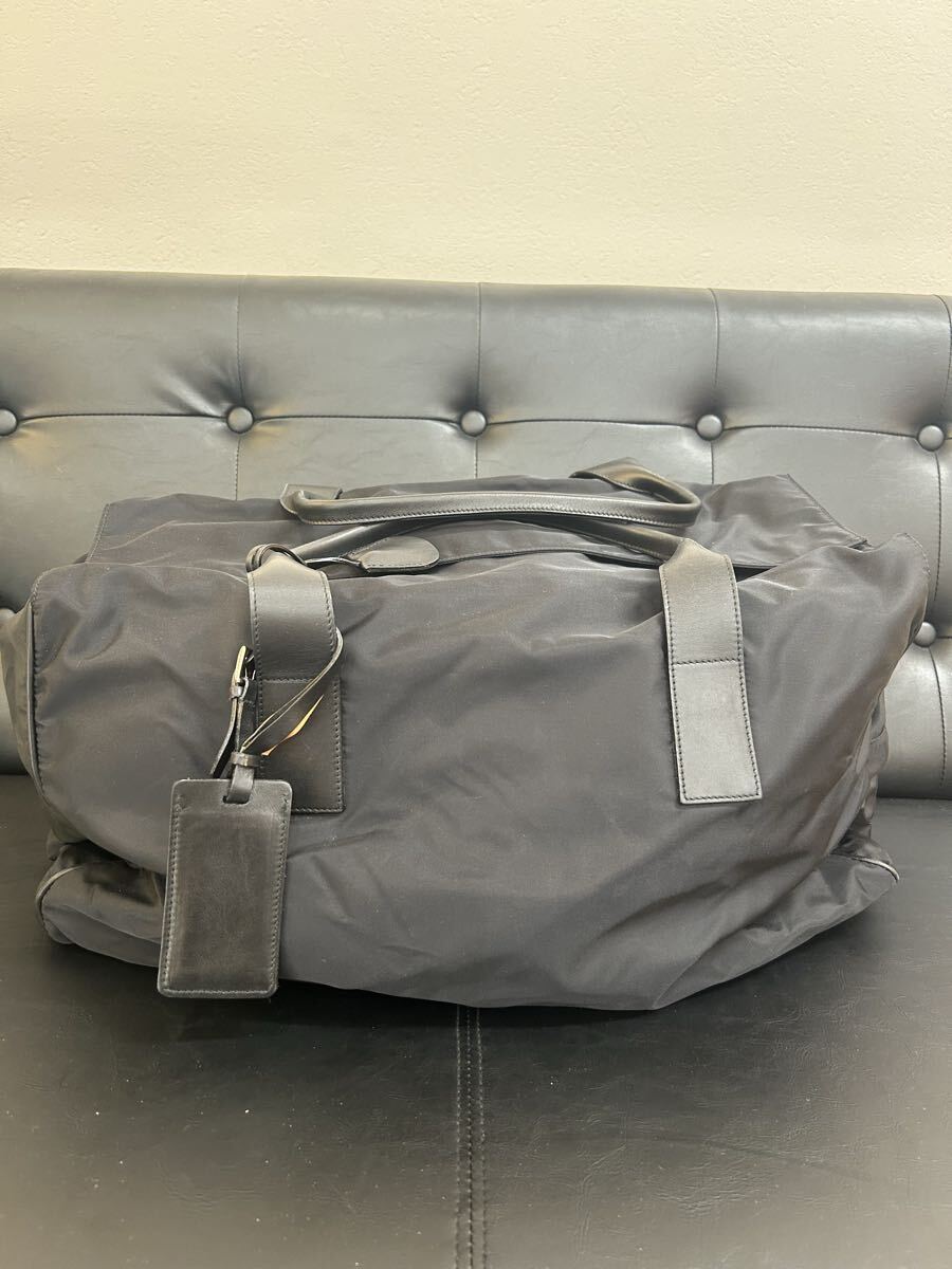 om/松 4e38 アンテプリマ  ボストンバッグ 大容量 ナイロン ブラック 美品 梱包サイズ80拍卖