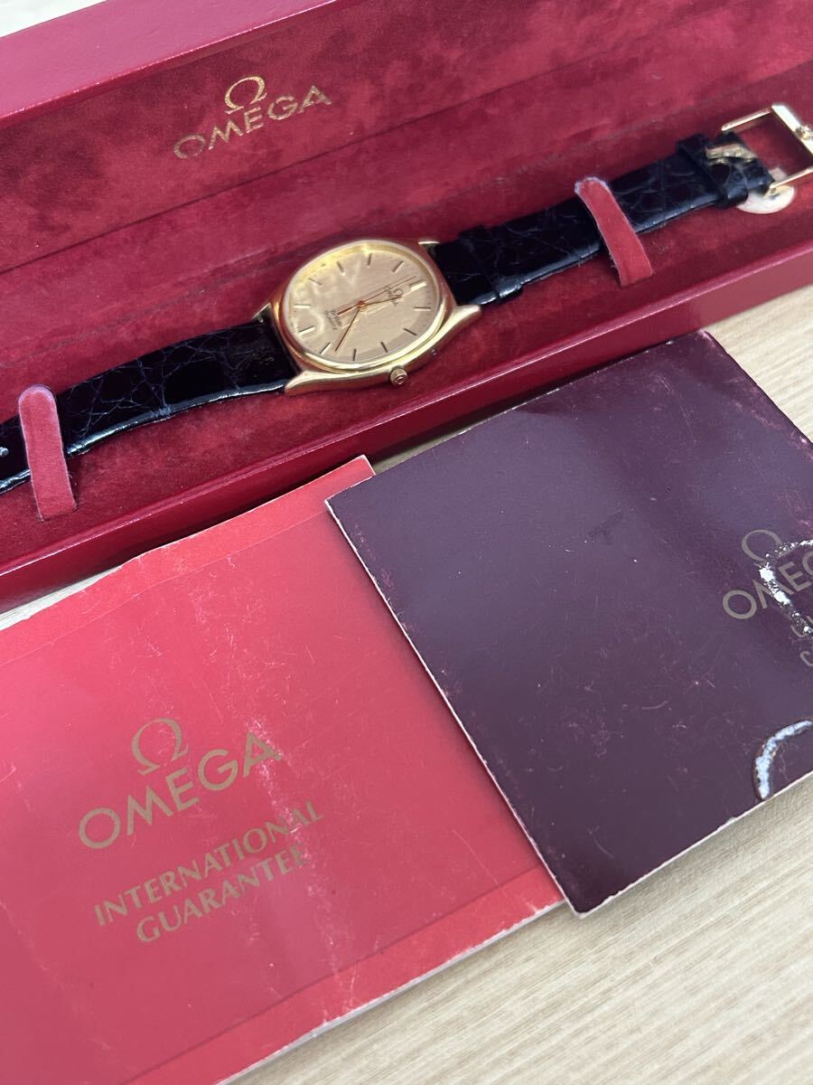 om/松 1e139 OMEGA 腕時計 クォーツ デヴィル 191.0229 箱 説明書付 現状不動 オメガ拍卖