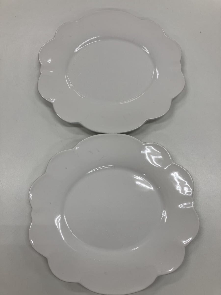 j11d261 COTE TABLE 花皿 大皿 プレート ホワイト 皿 食器拍卖