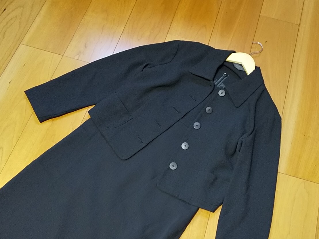 ZAZIE ザジ セットアップ ジャケット×ロングワンピース 黒 M 日本製拍卖