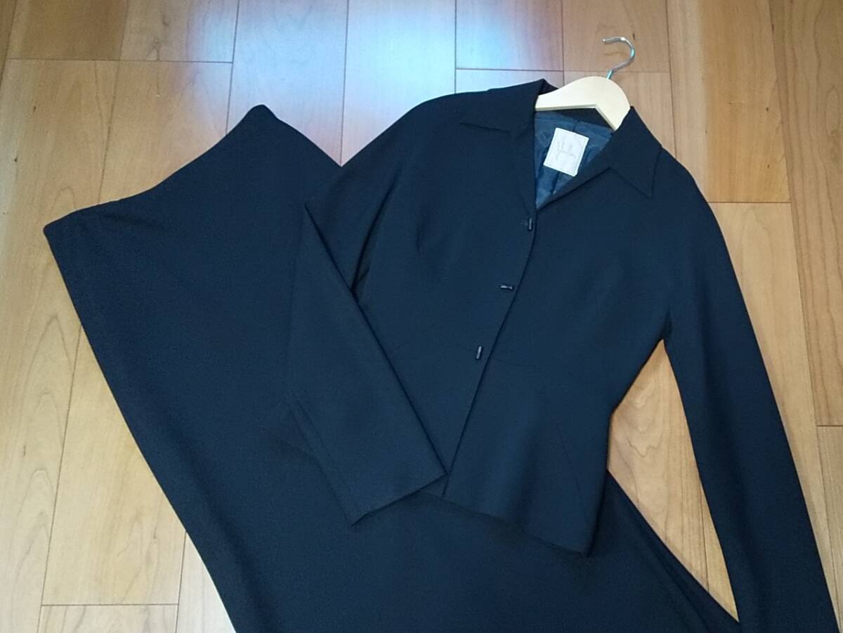 シビラ Sybilla セットアップ ジャケット+ロングスカート 黒 M 春・秋 日本製拍卖