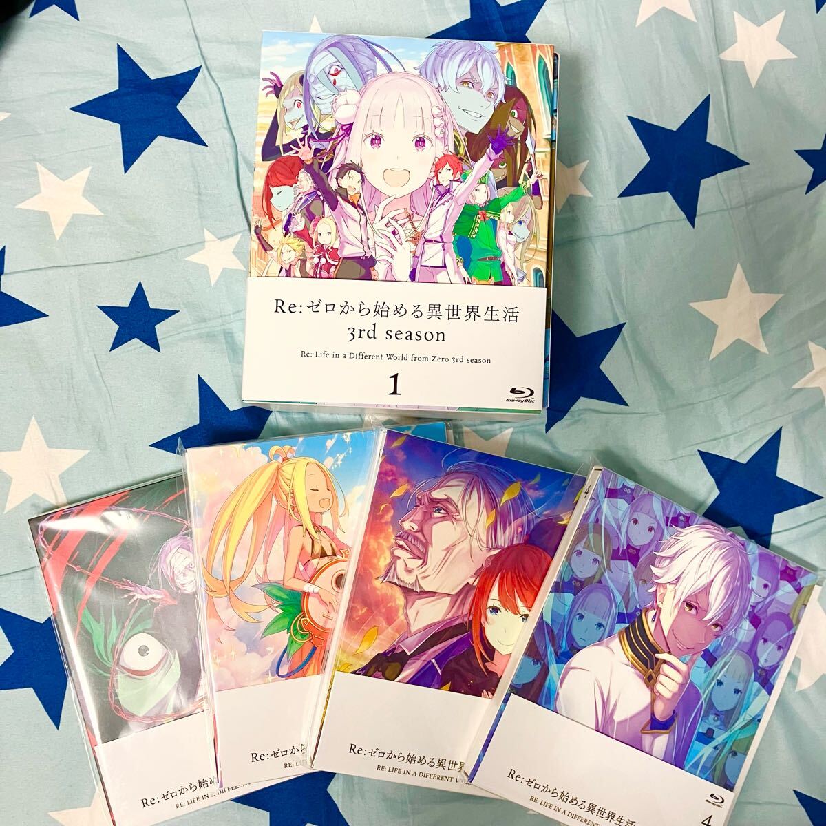 Re:ゼロから始める異世界生活 3rd season Blu-ray 1巻〜5巻 全巻セット 収納ボックス 1巻小説特典付き拍卖