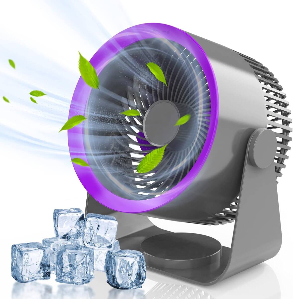 卓上扇風機 静音 小型【2025最新&6000mAhバッテリー内蔵&4枚大面積羽根】USB扇風機 dcモーター 3段階風量調節 パワフル送風 拍卖