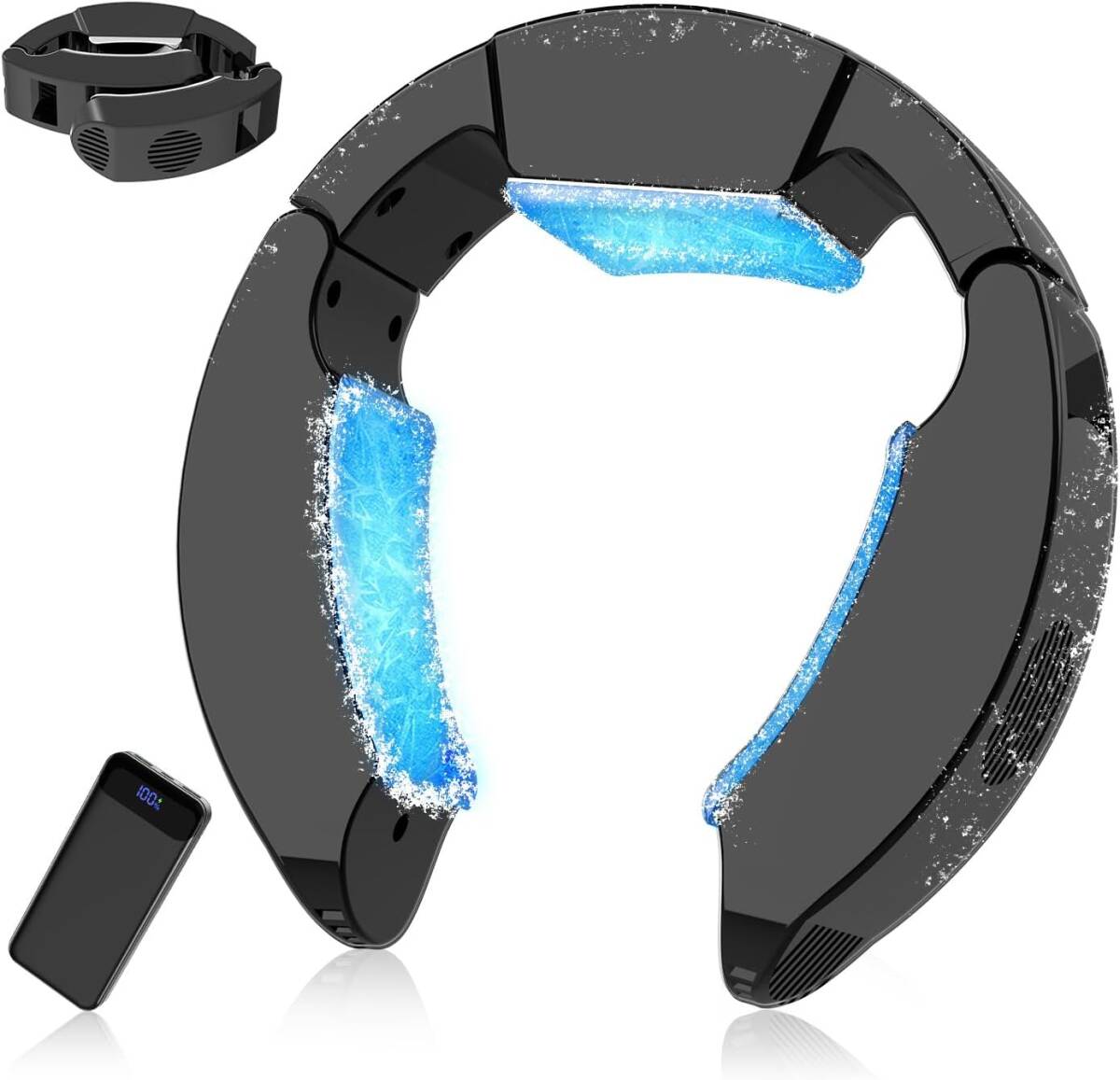 ネッククーラー 冷却プレート 3つ【2025最強&ペルチェ素子搭載&30000mAhバッテリー付き】首掛けクーラー 3つプレート -17℃瞬間冷却拍卖