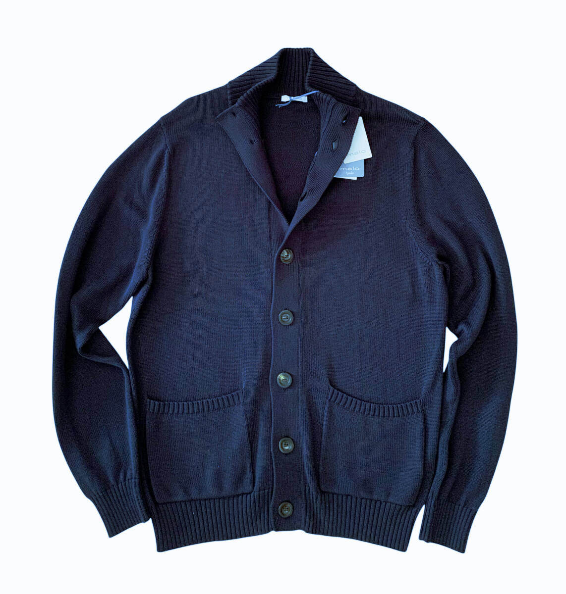 【本物】 MALOマーロ 秋用ボタン付きコットンジャケット 職人ハンドメイド イタリア製拍卖