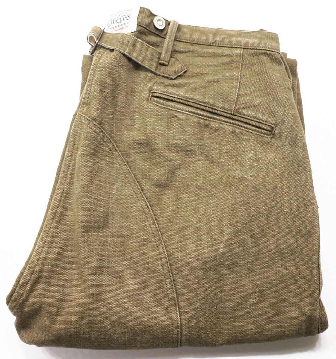 WILLCOX&GIBBS (ウィルコックス アンド ギブズ) WORK PANTS / 14oz硫化オックス ワークパンツ オリーブ w34 / キャンバストラウザー拍卖
