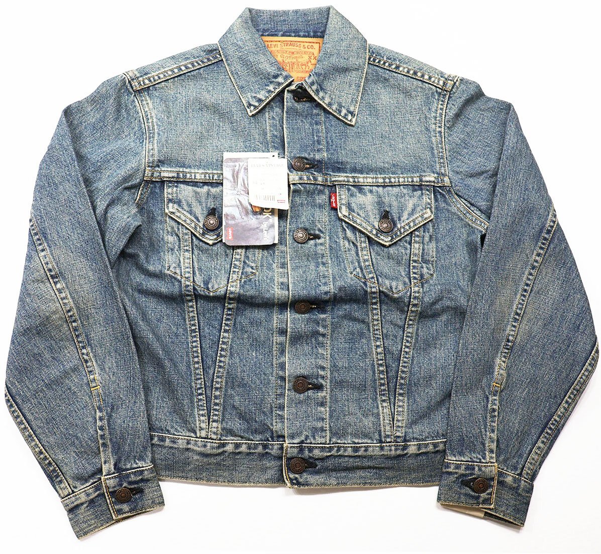 Levi's (リーバイス) Lot 71557 / 3rd DENIM JACKET サードタイプ デニムジャケット 71557-02US【96年日本製】未使用品 size 34 / デッド拍卖