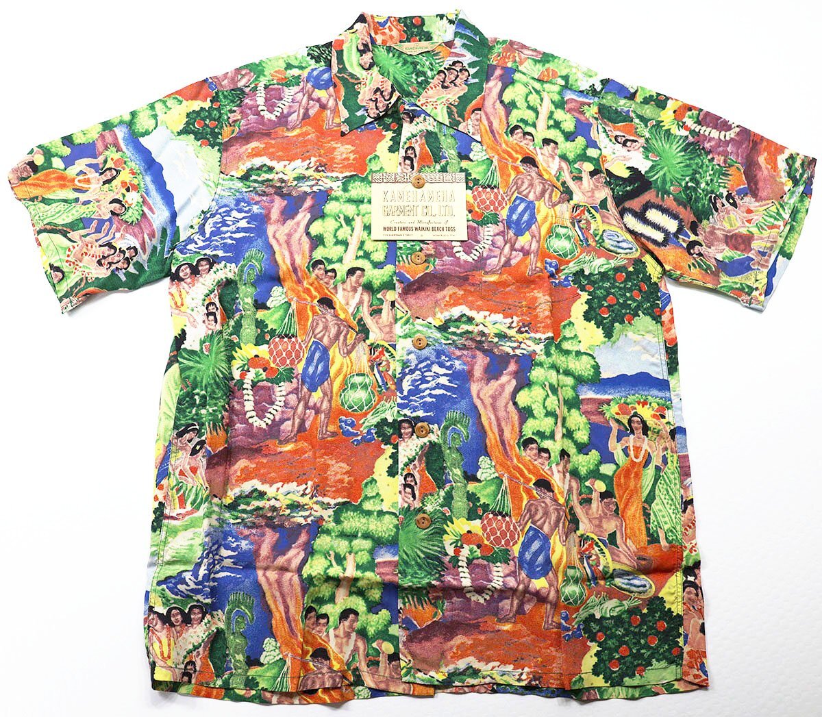 SUN SURF (サンサーフ) スペシャルエディション アロハシャツ “MATSON MENU” SS31218 未使用品 BRIGHT size L / マトソンメニュー拍卖