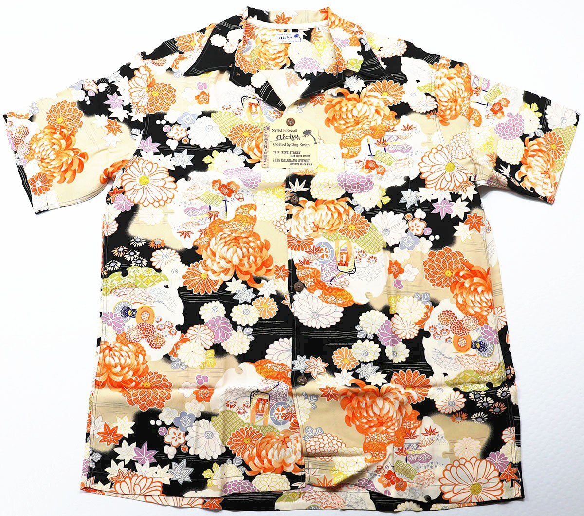 SUN SURF (サンサーフ) スペシャルエディション アロハシャツ “KIMONO DESIGN” SS31811 未使用品 ブラック size L / 着物デザイン拍卖