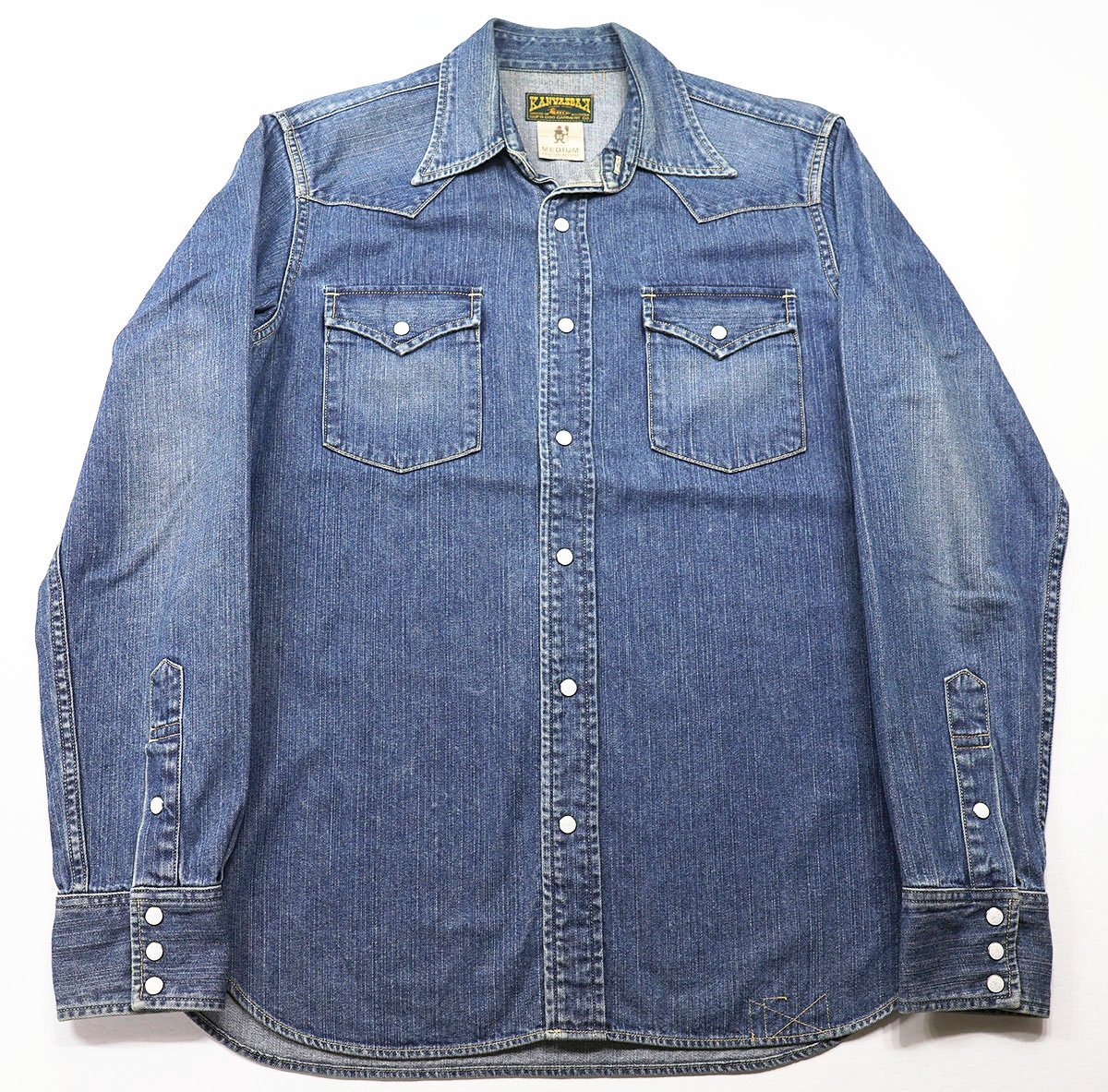 KANVASBAK (キャンバスバック) Poughkeepsie Lunch Shirts / ポキプシーランチシャツ size M / コリンボ / デニムウエスタンシャツ拍卖