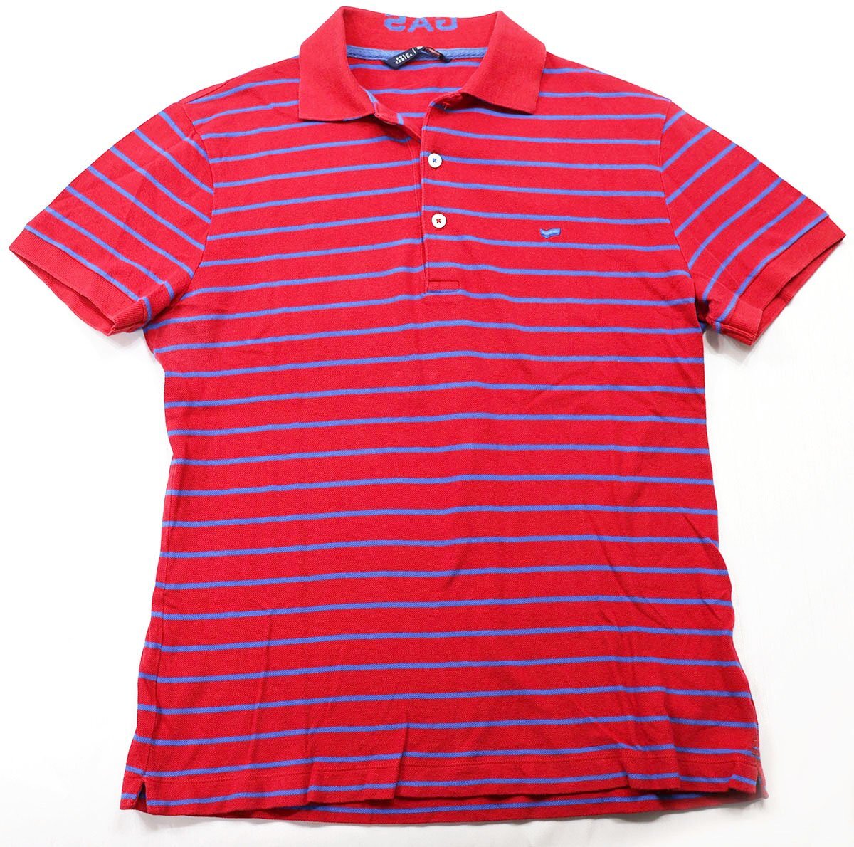 GAS Jeans (ガス ジーンズ) Polo Series - Ralph/s Stripper / スリムフィット ポロシャツ 美品 RED DEVIL size M拍卖