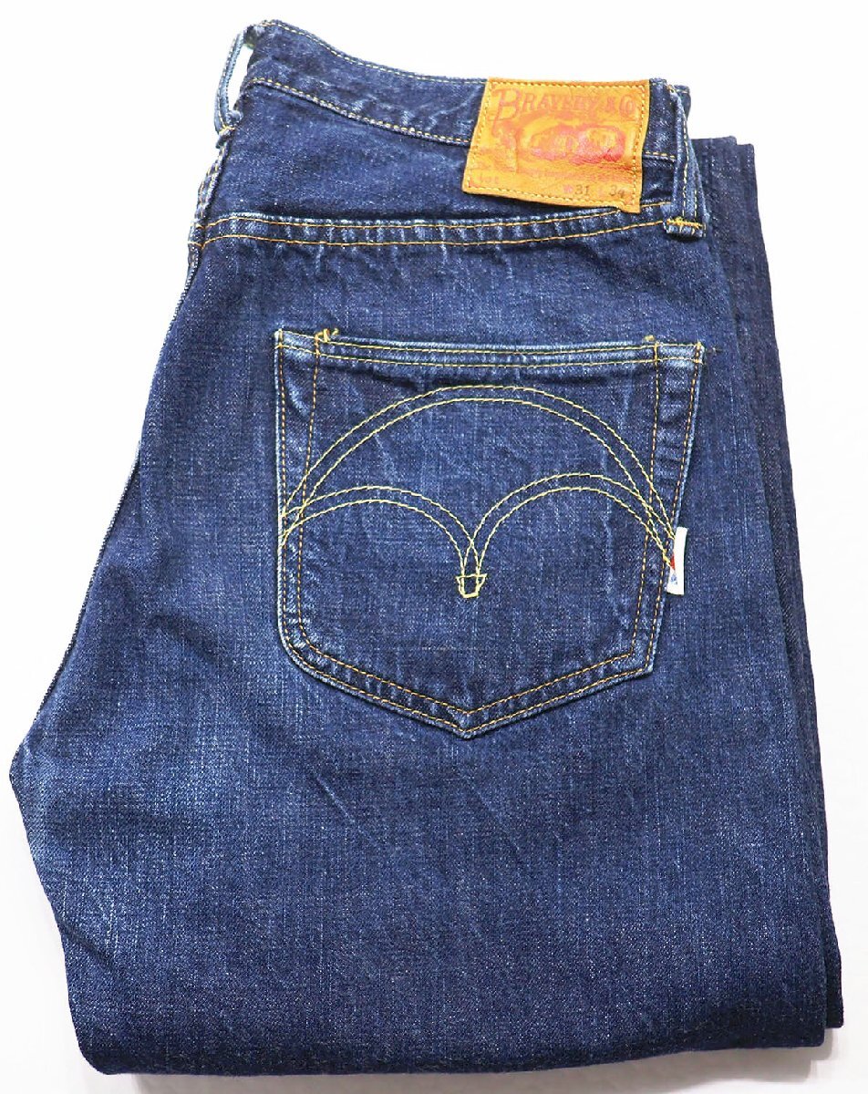 Neputa Genus by Warehouse (ねぷたジーンズ) ウエアハウス × ブレイブリー 5ポケット デニムパンツ インディゴ w31 / 白タブ拍卖